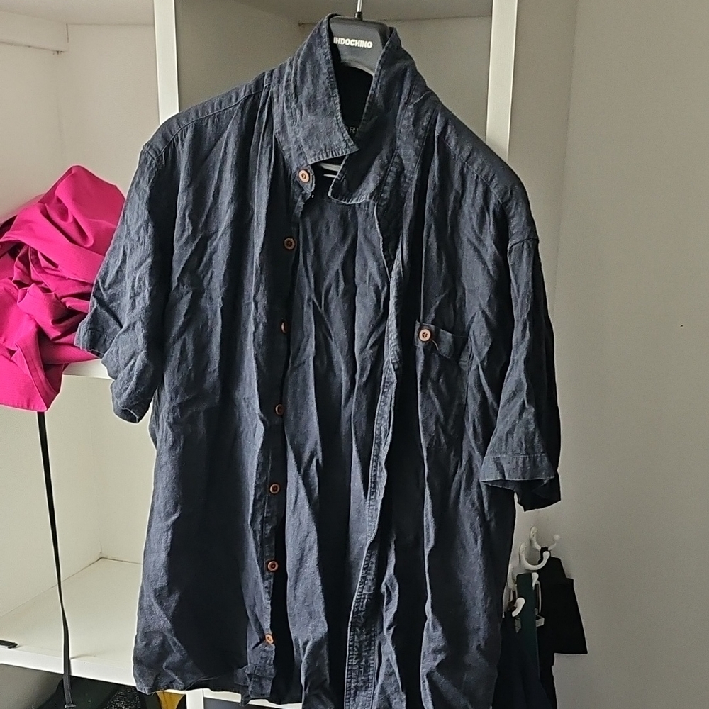 Orvis Gray Hemp Button Down Shirt